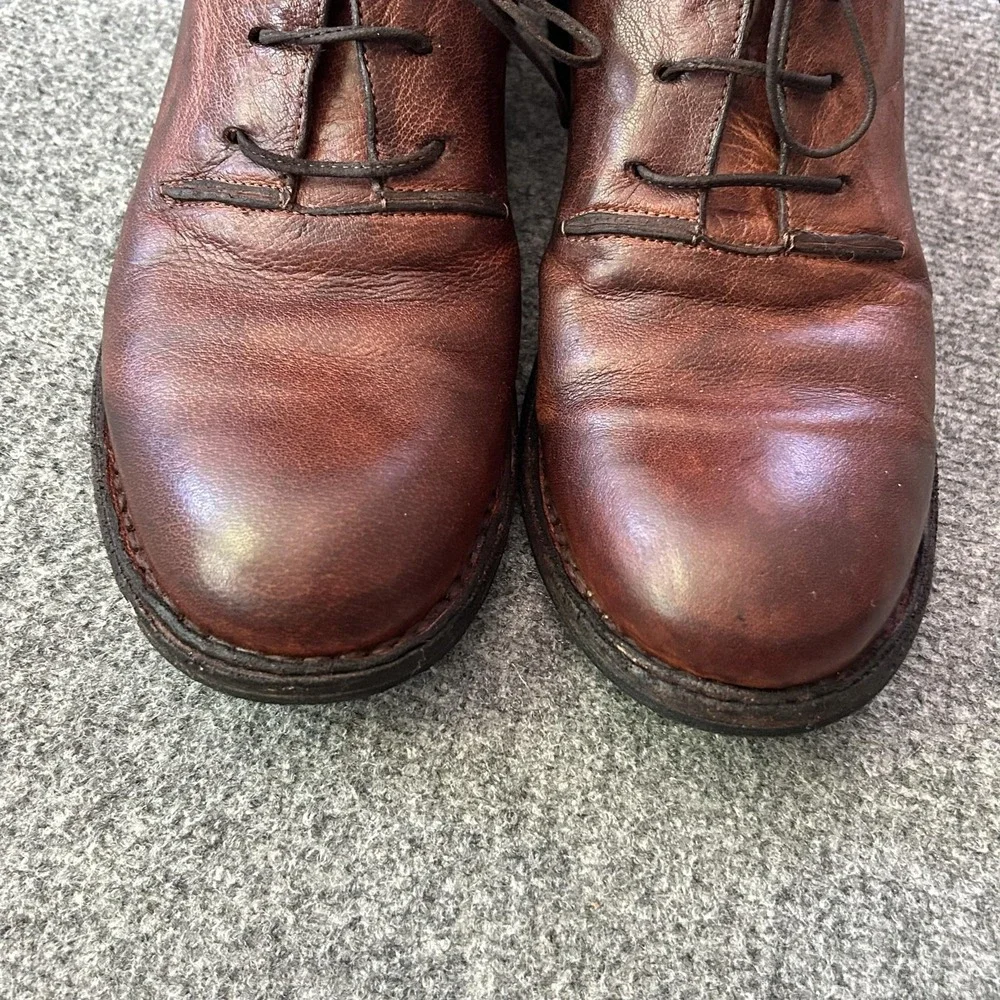 Maledetti Toscani Boots Mens Size 8 Brown Leather Ankle Chukka Side Zip Italy